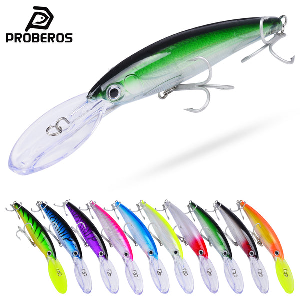 PROBEROS Deep Diving Minnow Lure Saltwater Fishing Bait 32g-75g DW627 – Proberos