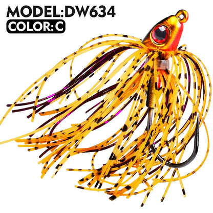 PROBEROS 5PC Lure 7-17g Saltwater Fishing Tackles Spinner Bait For Bass Pike Wobbler Fishing Hooks Rotating Sequins Rubber Bait - Proberos