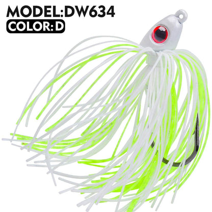 PROBEROS 5PC Lure 7-17g Saltwater Fishing Tackles Spinner Bait For Bass Pike Wobbler Fishing Hooks Rotating Sequins Rubber Bait - Proberos