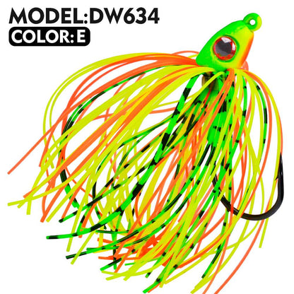 PROBEROS 5PC Lure 7-17g Saltwater Fishing Tackles Spinner Bait For Bass Pike Wobbler Fishing Hooks Rotating Sequins Rubber Bait - Proberos