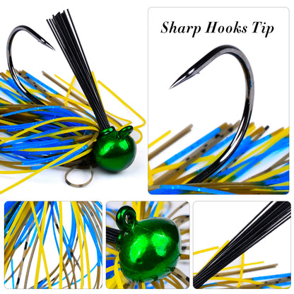 Proberos DW635 spinnerbait dual blades 3D realistic eye and sharp steel hook detail