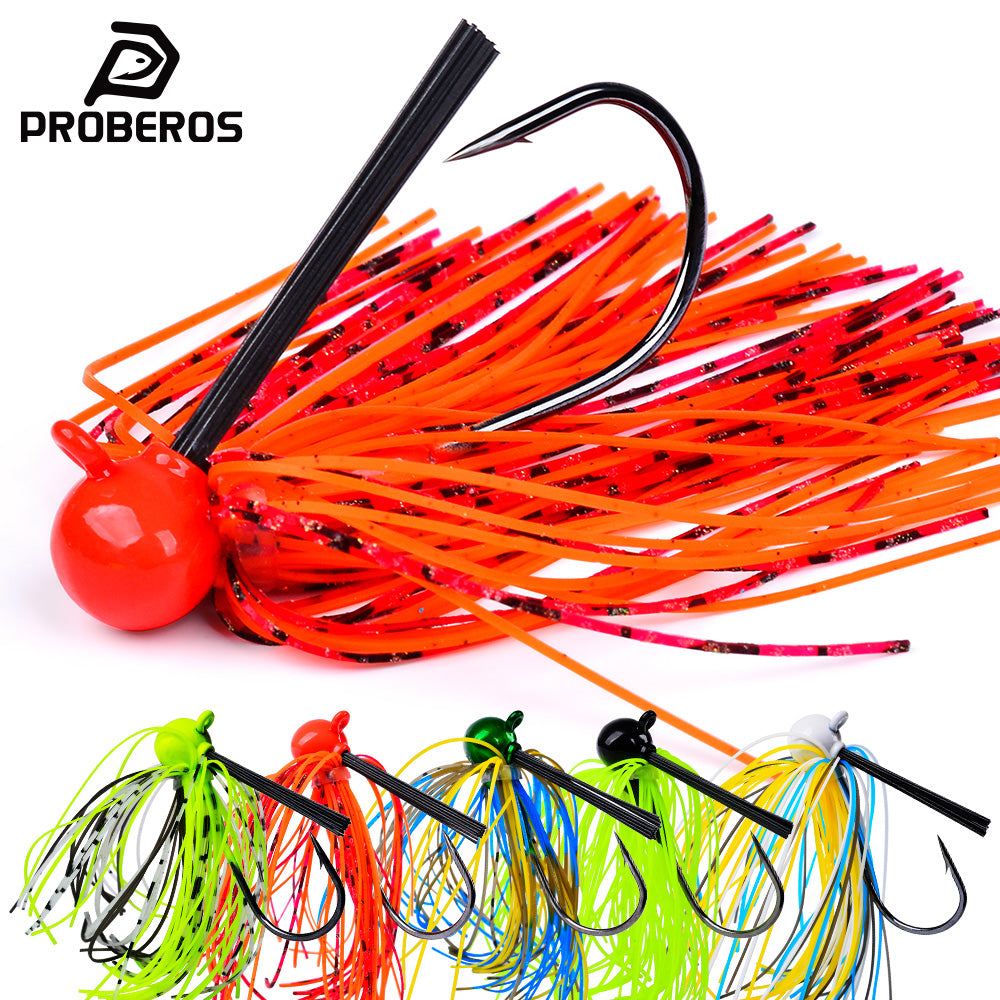 Proberos DW635 spinnerbait lure with dual metal blades and silicone skirt for bass