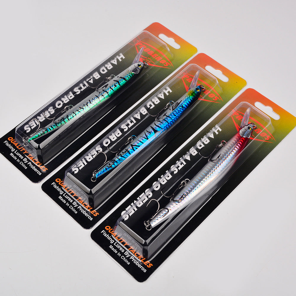 Standard 1PC per pack blister packaging for PROBEROS DW647 suspending minnow fishing lure