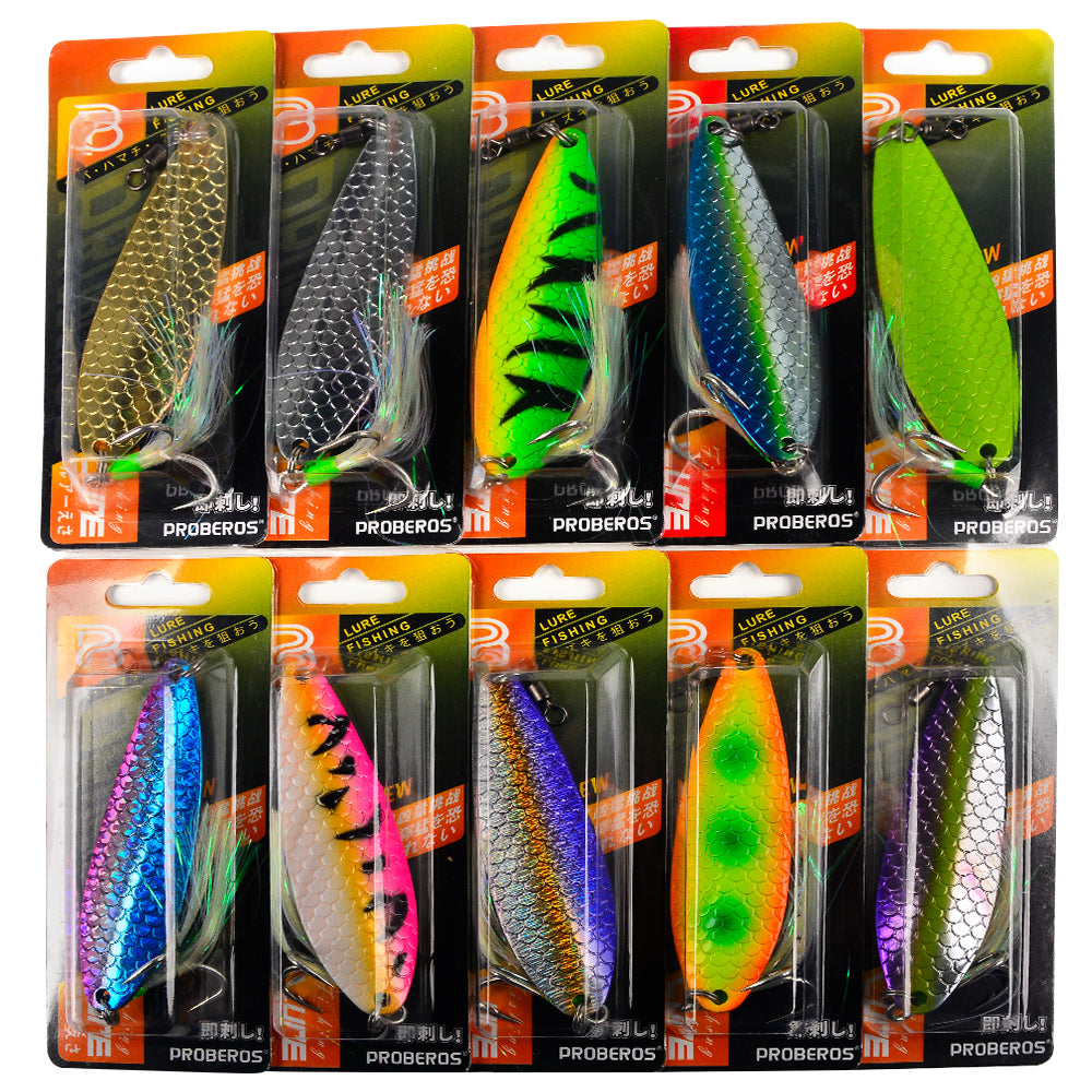 Proberos DW651 saltwater spoon lure 1PC single pack blister packaging