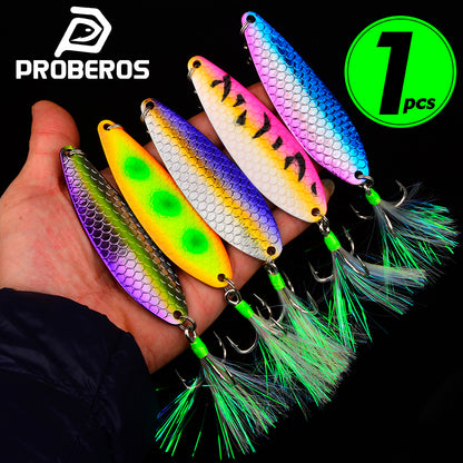 Proberos DW651 saltwater metal spoon lure 54g 12cm heavy casting lure