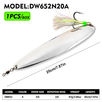 PROBEROS DW652 heavy saltwater spoon lure color A 87g 122g