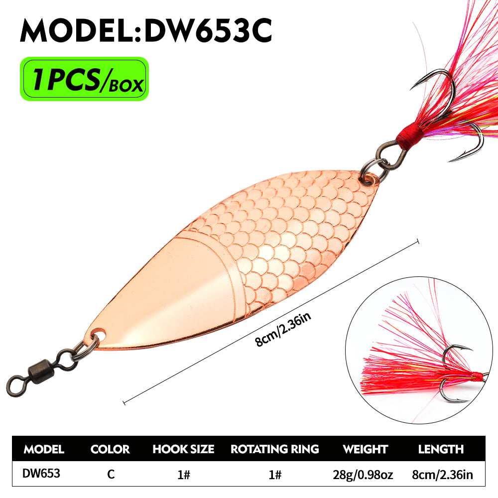 Proberos DW653 metal spoon lure Color C