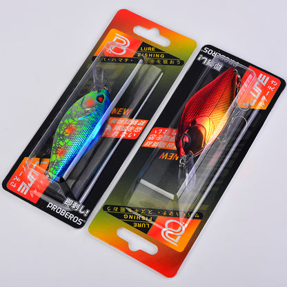Standard 1PC per pack blister card packaging for PROBEROS DW654 shallow diving crankbait lure