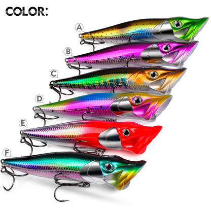 Six realistic fish scale pattern color options A B C D E F for PROBEROS DW656 popper fishing lure