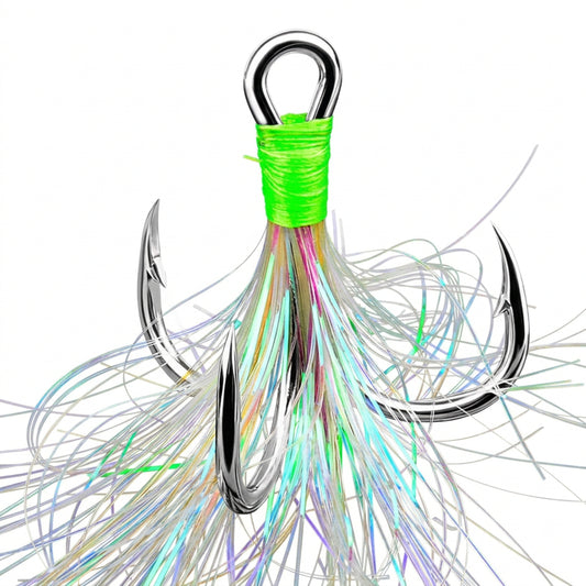 PROBEROS Treble Hooks 10 Pcs/box Feathered 10pcs/Box