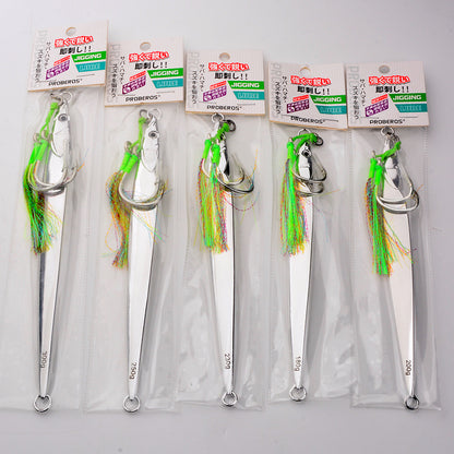 Single piece packaging of PROBEROS heavy lead slow jigging lure for offshore deep sea fishing