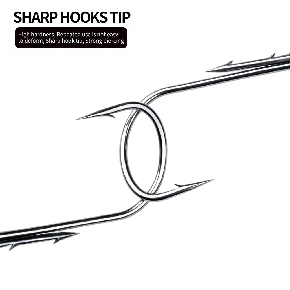 Ultra sharp needle hook point with sharp barb on PROBEROS round ball lead jig head