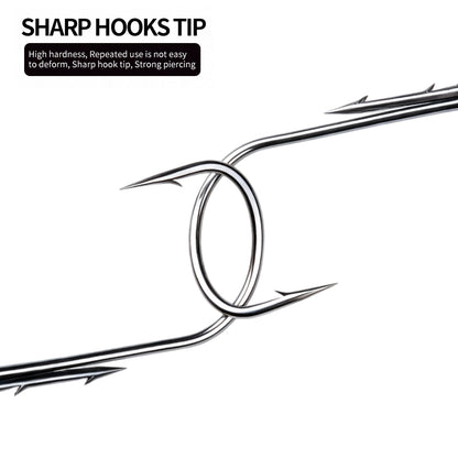 Ultra sharp needle hook point with sharp barb on PROBEROS round ball lead jig head