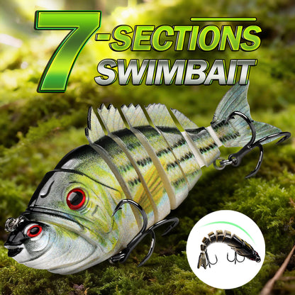 Close-up of PROBEROS 3D lifelike scale and eye pattern swimbait lure