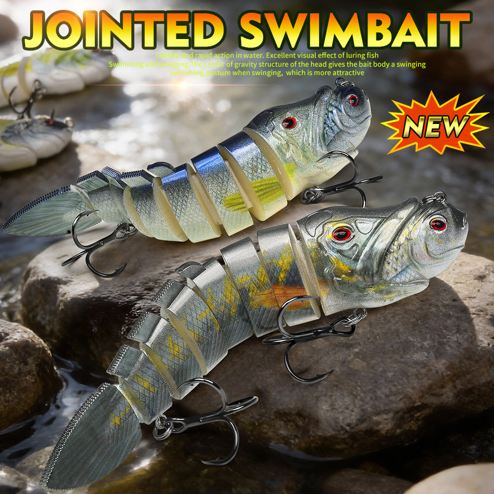 Flexible 8-segment body joints design for natural S-shaped swimming action on PROBEROS swimbait