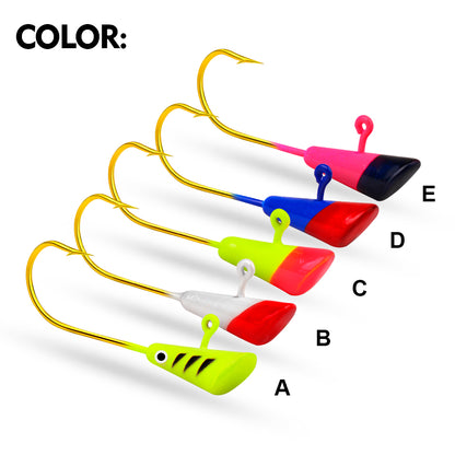 PROBEROS JIG027 lead jig head hooks available in 5 painted color options A to E