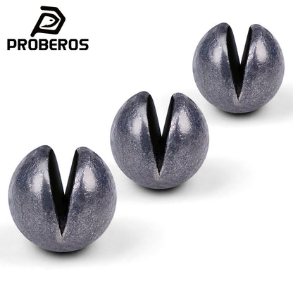 PROBEROS JIG034 Split Shot Sinkers Round Open Lead Clip Weights 20Pcs