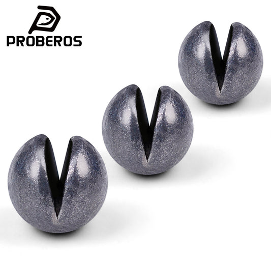 PROBEROS JIG034 Split Shot Sinkers Round Open Lead Clip Weights 20Pcs