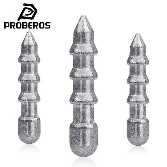 PROBEROS JIG044 20pcs high density lure insert lead sinkers for soft worm fishing