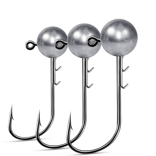 PROBEROS JIG050 Round Ball Lead Jig Head Hooks (0.6g-3.5g)