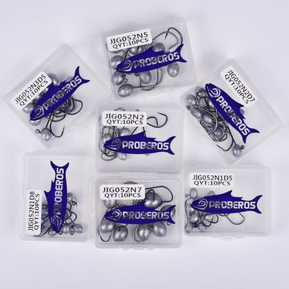 PROBEROS JIG052 3X heavy duty micro oval lead head jig hook