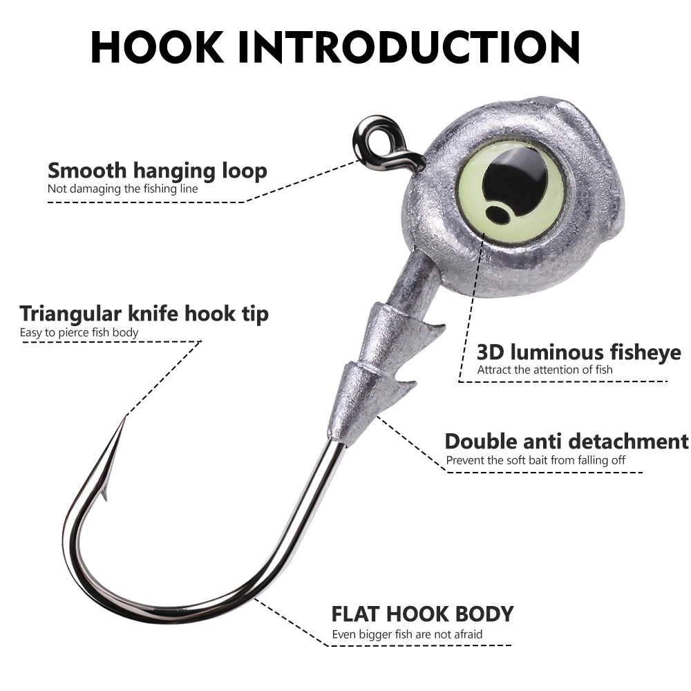 High carbon steel sharp barbed hook point and shank design of PROBEROS JIG053