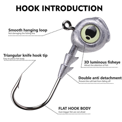 High carbon steel sharp barbed hook point and shank design of PROBEROS JIG053