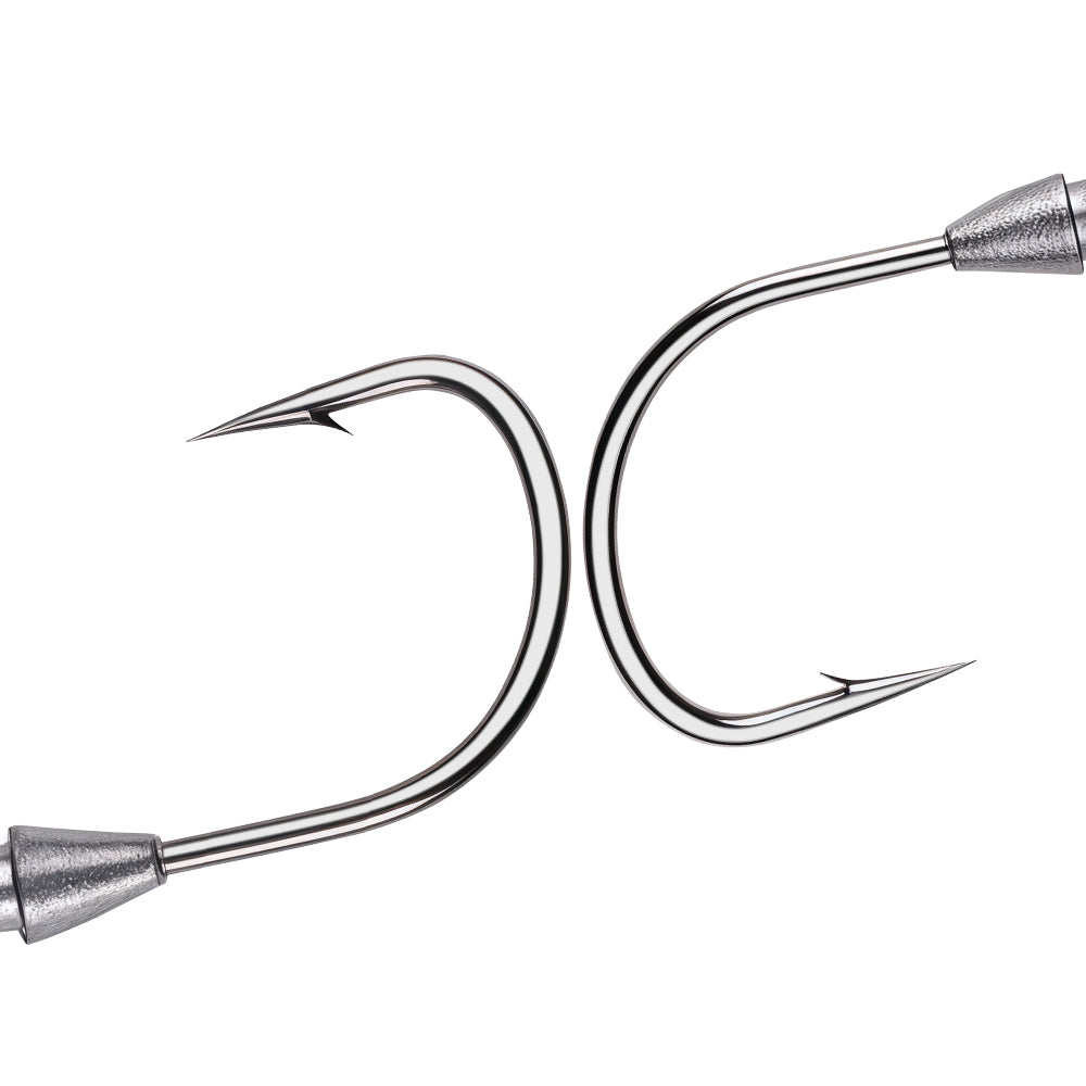 Sharp wide gap high carbon steel hook with barb on PROBEROS JIG056