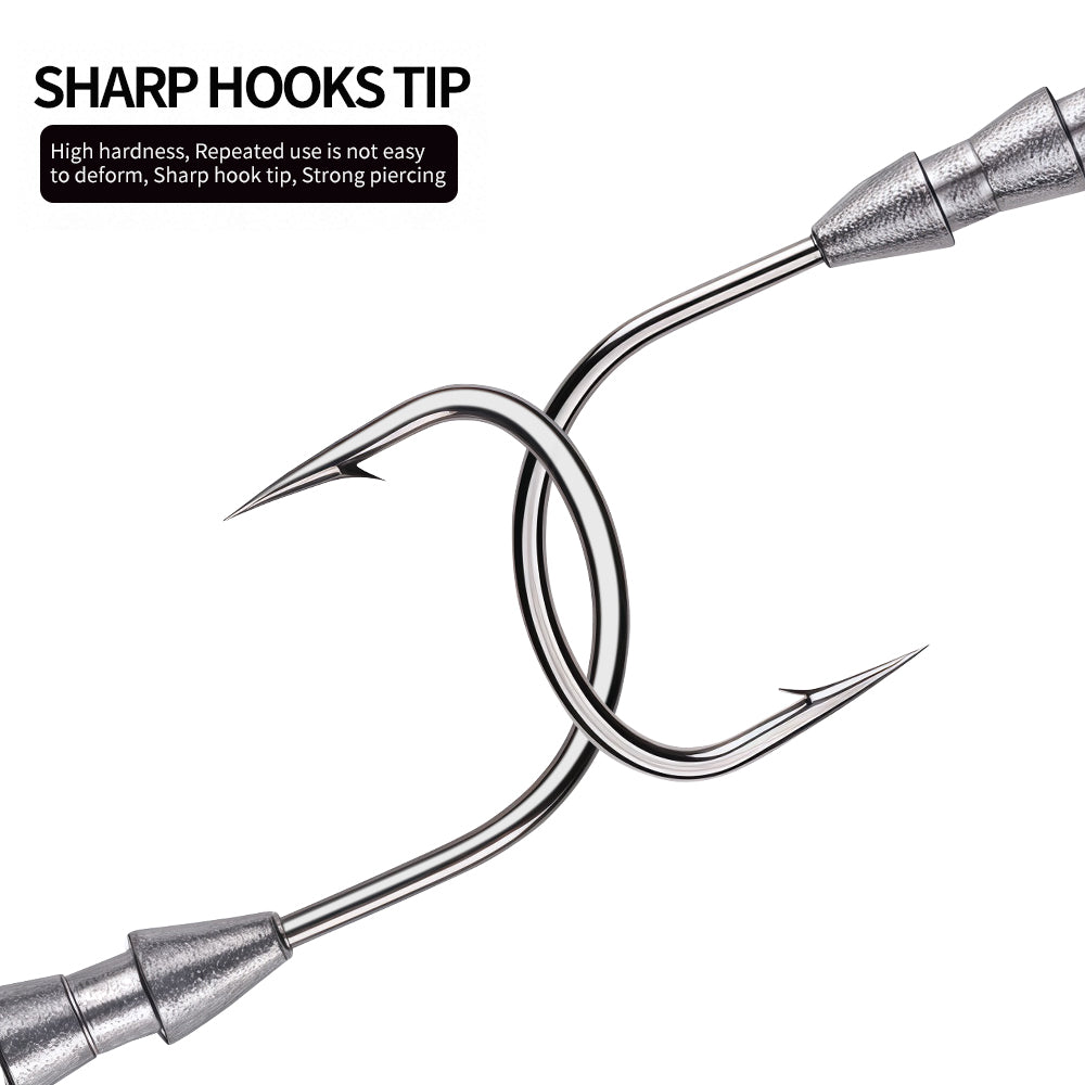 Sharp wide gap high carbon steel hook with barb on PROBEROS JIG056