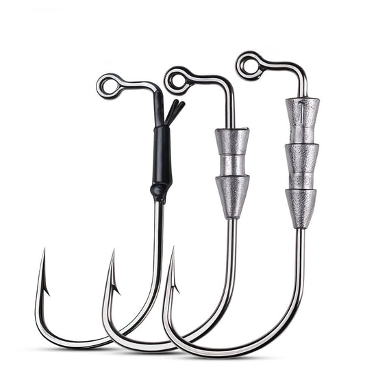 PROBEROS JIG056 Multi-Spike Lead Jig Head Hooks (10-Pack)