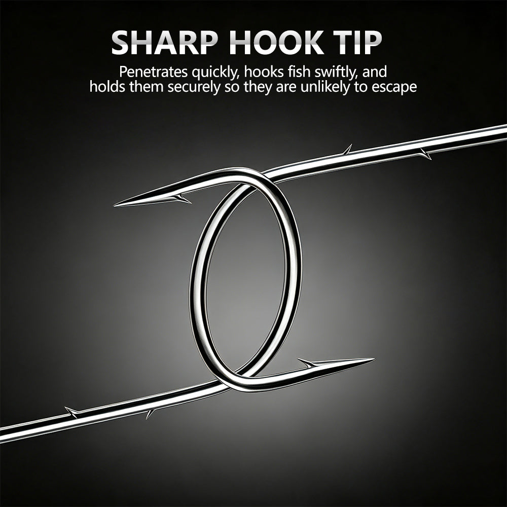Proberos JIG060 high carbon steel chemically sharpened barbed hook tip detail
