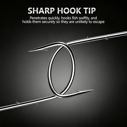 Proberos JIG060 high carbon steel chemically sharpened barbed hook tip detail