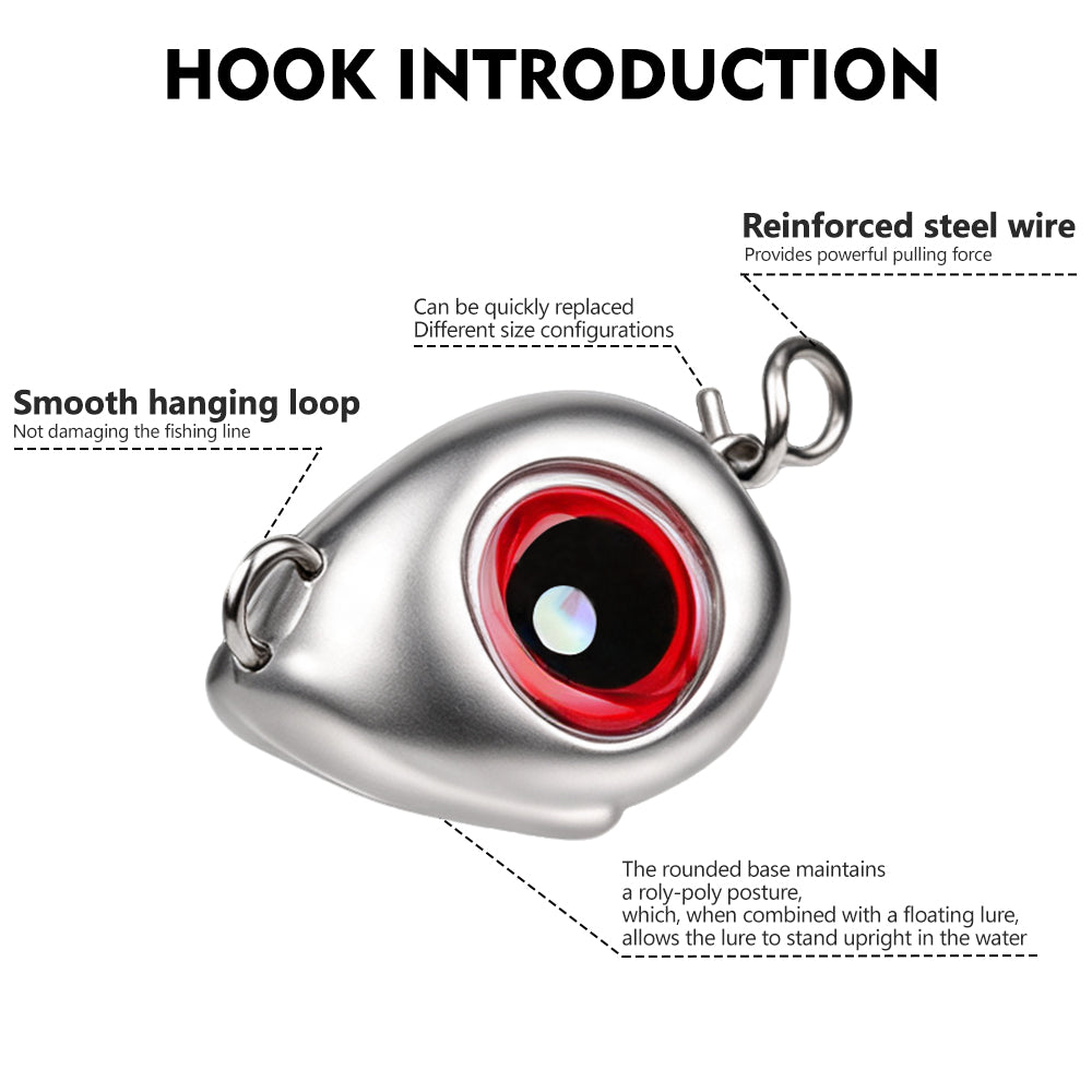 Close-up of PROBEROS JIG061 vivid 3D holographic fish eye design