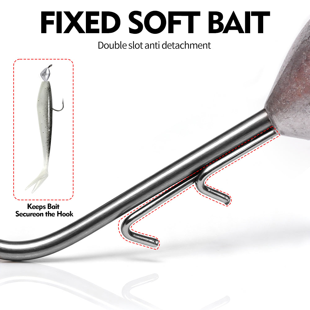 PROBEROS JIG063 Dual Barb Soft Plastic Bait Keeper Shank Detail