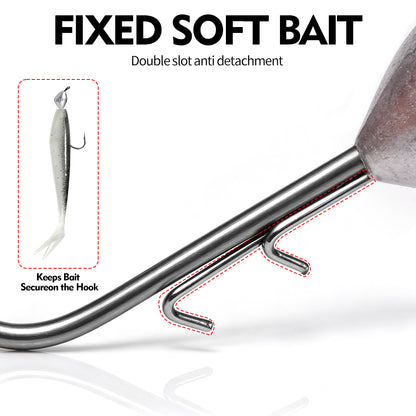 PROBEROS JIG063 Dual Barb Soft Plastic Bait Keeper Shank Detail