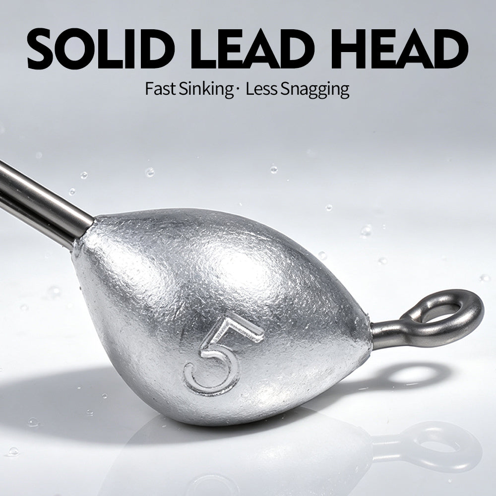 PROBEROS JIG063 Raw Unpainted Lead Head Finish for DIY Custom Lure Painting