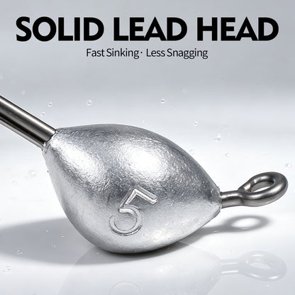PROBEROS JIG063 Raw Unpainted Lead Head Finish for DIY Custom Lure Painting