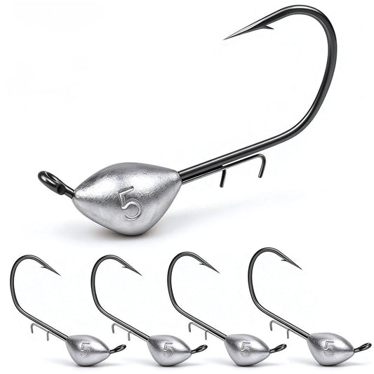 PROBEROS JIG063 Teardrop Jig Head Offset Hook 10PCS