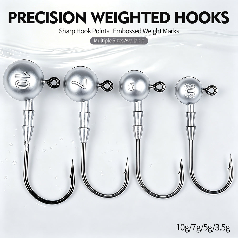 Proberos JIG066 ball jig head dimensions chart 3.5g 5g 7g 10g