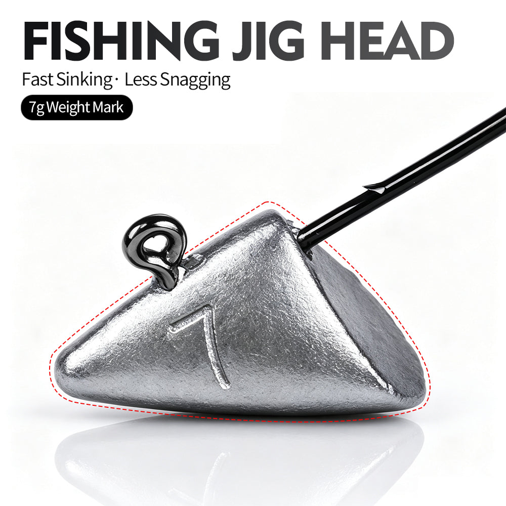 Streamlined bullet lead head designed to reduce water resistance and snagging