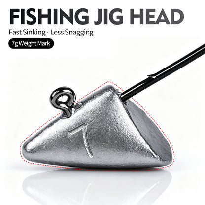 Streamlined bullet lead head designed to reduce water resistance and snagging