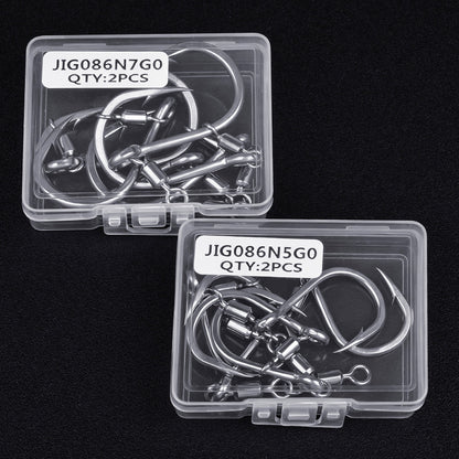PROBEROS JIG086 2Set Per Plastic Box Packaging Saltwater Assist Hooks