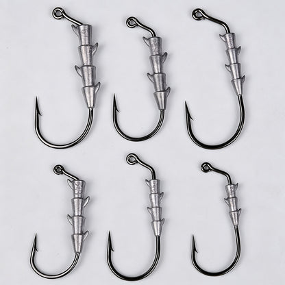 PROBEROS JIG089 multi-spike lead jig head hooks for soft plastic lures