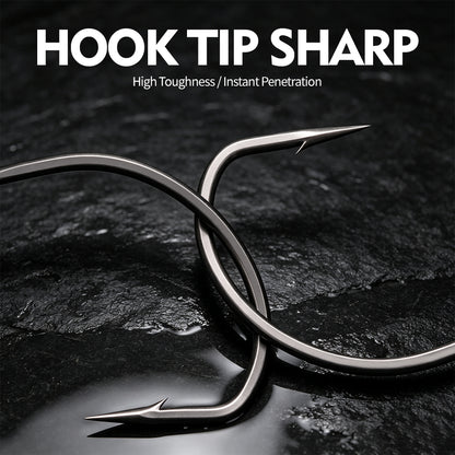 PROBEROS JIG091 Offset Barb Keeper and Sharp High Carbon Steel Hook Point Detail