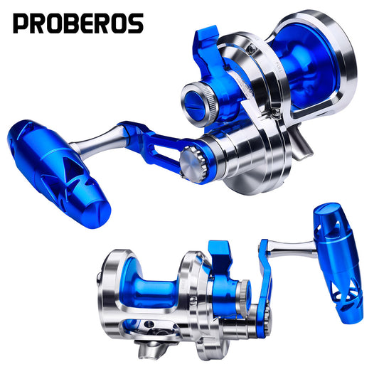 PROBEROS JN08 JN10 CNC Aluminum Slow Pitch Jigging Reel 25kg Drag