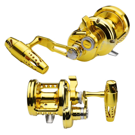 PROBEROS Slow Pitch Jigging Reel CNC Aluminum 5.7:1 40kg Drag Saltwater 5.7 Ratio