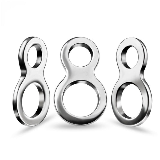PROBEROS KDAC003 8-Shaped Double Hole Lure Connectors 1/0#-3/0# 10Pcs for Jig & Hook Rigging