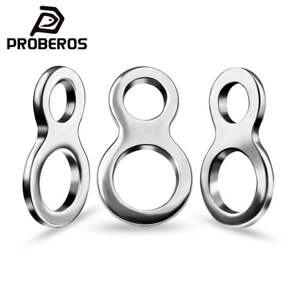PROBEROS KDAC003 stainless steel 8-shaped double hole fishing lure connectors silver tackle links