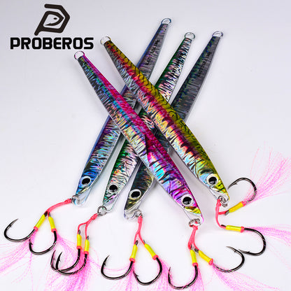 PROBEROS KLF138+YHK014 slow jigging lure with assist hook for saltwater fishing
