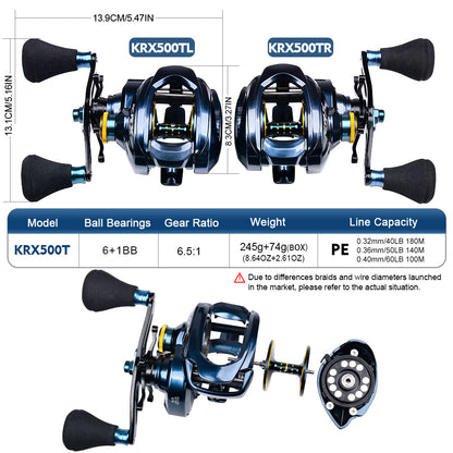 PROBEROS KRX500S slow pitch jigging reel CNC aluminum saltwater offshore fishing reel
